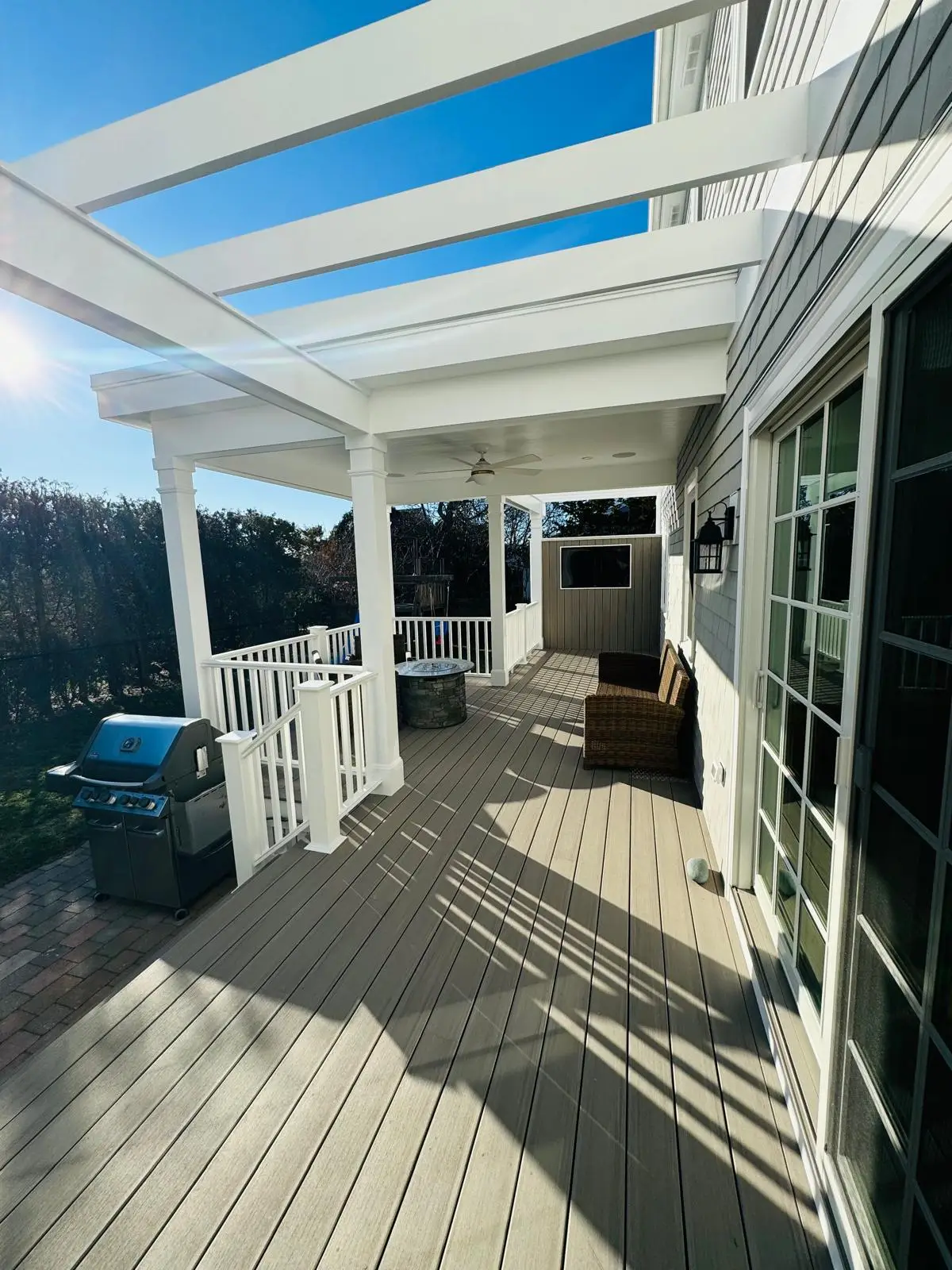 Marblehead MA Custom deck and pergola(1)